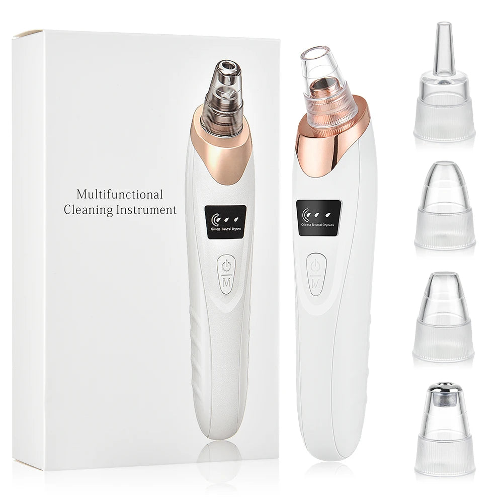 Removedor de Cravos Elétrico 3 Modos - Aspirador Facial para Limpeza Profunda de Poros
