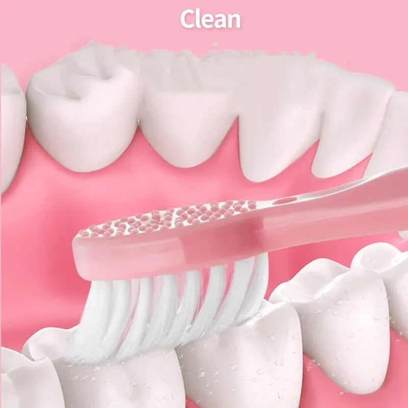 Escova de dentes elétrica branca/rosa, modelo adulto, com cerdas macias, modelo a bateria, conjunto familiar, escova de dentes elétrica
