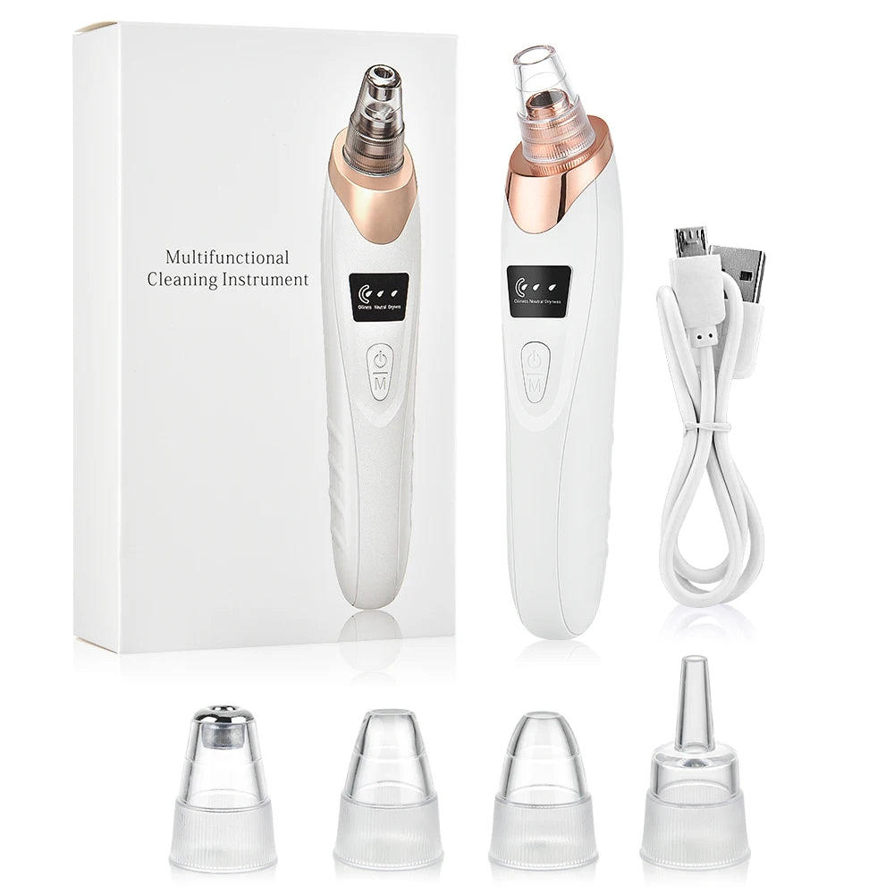 Removedor de Cravos Elétrico 3 Modos - Aspirador Facial para Limpeza Profunda de Poros
