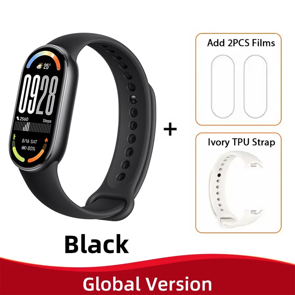 Xiaomi Smart Band 10 - Pulseira Inteligente 1.72" AMOLED com Monitor de Oxigênio e 21 Dias de Bateria