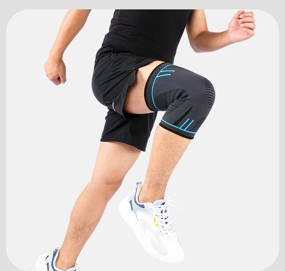 Joelheira Esportiva Compressão Elástica - Suporte com Molas para Esportes