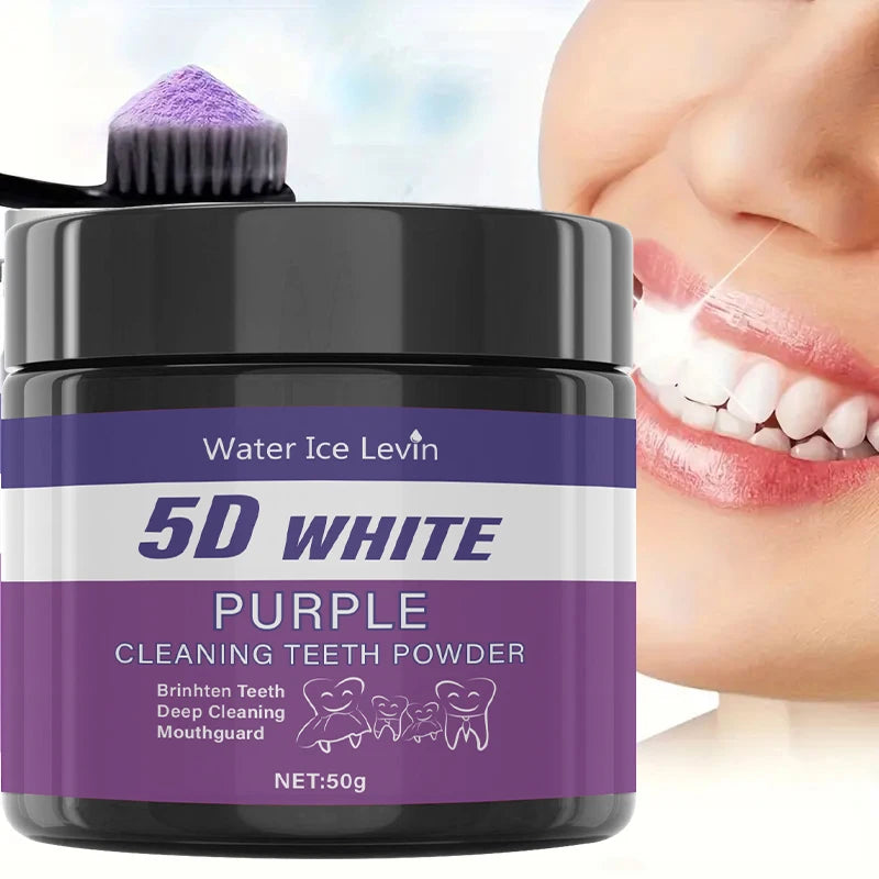 Pó Clareador Dental Roxo - Clareia Dentes em 5 Dias Sem Ácido
