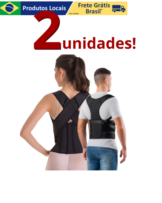Kit 2 Corretores Posturais Unissex - Colete Cervical para Coluna
