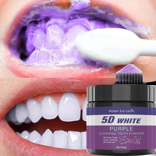 Pó Clareador Dental Roxo - Clareia Dentes em 5 Dias Sem Ácido