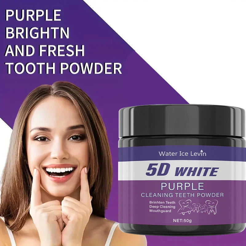 Pó Clareador Dental Roxo - Clareia Dentes em 5 Dias Sem Ácido