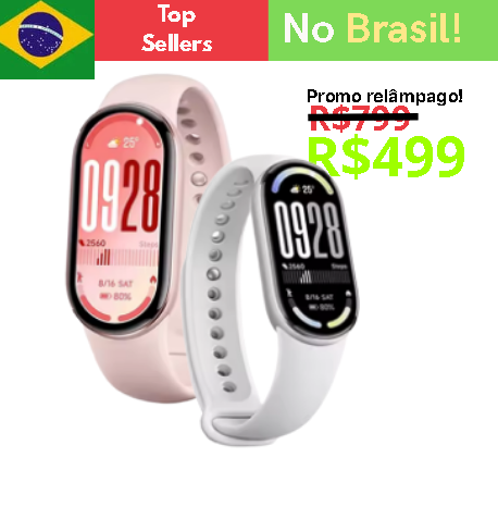 Xiaomi Smart Band 10 - Pulseira Inteligente 1.72" AMOLED com Monitor de Oxigênio e 21 Dias de Bateria